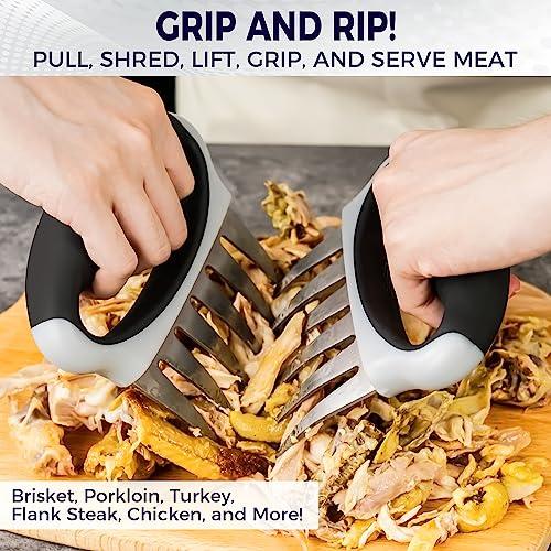 Meat Shredder Claws with Ultra-Sharp Blades for Shredding Meat, Lift, Handle, and Cut - CHEFSSPOT Chicken Shredder Turkey Lifters - Heat Resistant Grill Accessories -BBQ Grilling Gifts for Men & Women - CookCave