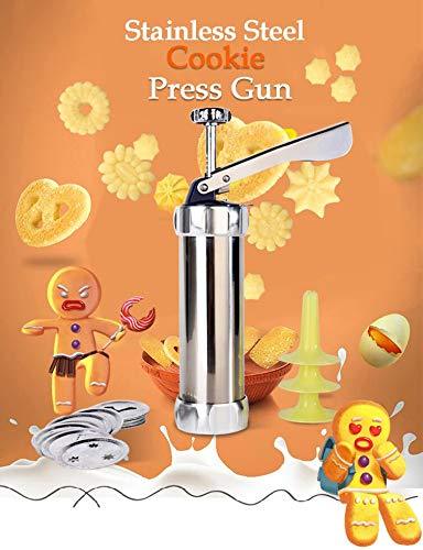 Cool Cook Cookie Press Machine Stainless Steel Biscuit Extruder Press Cookie Gun Kit Set DIY Biscuit Maker Baking Decoration Supplies - CookCave