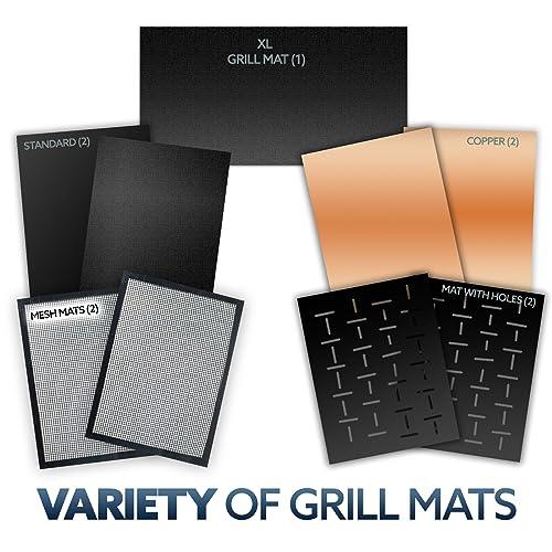 Kona XL Best Grill Mat - BBQ Grill Mat Covers The Entire Grill - Premium Non-Stick 25"x17" - CookCave