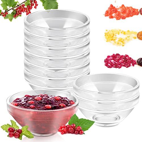 Vmiapxo 10 Pack 3" Clear Glass Bowls, Mini 2.5oz Stackable Small Prep Bowls Portion Dishes Serving Bowl for Dessert Snack Spice Sauce Tasting - CookCave