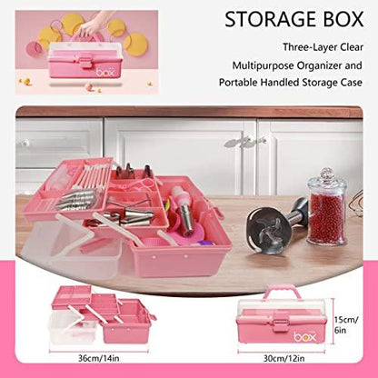 Cake Decorating Box Set, 376PCS Cake Decorating Stencils Kit 3 Layer Toolbox, Piping Bags and Tips Set, cake decorating tools, muffin cups,Baking Supplies and Baking kit for Beginners and Cake Lovers - CookCave