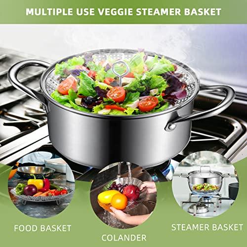 Steamer Basket, Premium Stainless Steel Vegetable Steamer Basket for Veggies & Seafood Cooking, Expandable Food Steaming Basket Fits for Various Size Pots & Pans (6.4" to 10") LAIHIFA - CookCave