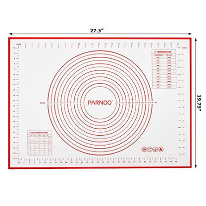 Silicone Baking Mat with Measurements 17 x 25 Inch, Food-Grade Non-Stick Pastry Rolling Sheet - CookCave