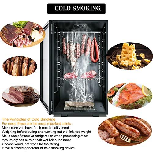 FMOON Upgraded Pellet Smoker Tube With Cold/Hot Smoking Place Platforms ,12" Wood Pellet Tube Smoker With Heat Resistant Glove and 2 Hooks and 1 Brush and 1 Smoke Tube Cover - CookCave