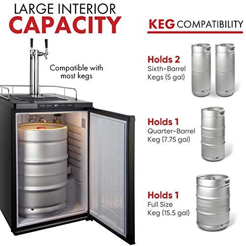 Kegco 3PHBK309S-2 Keg Dispenser, 2 Tap, Stainless Steel - CookCave