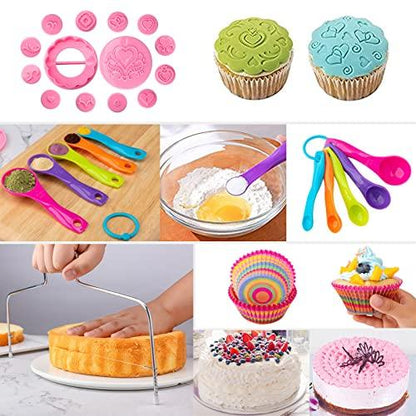 Cake Decorating Supplies Kit Tools 356pcs, Nifogo Baking Accessories with Cake Turntable, Pastry Piping Bag, Piping Icing Tips for Beginners or Professional - CookCave