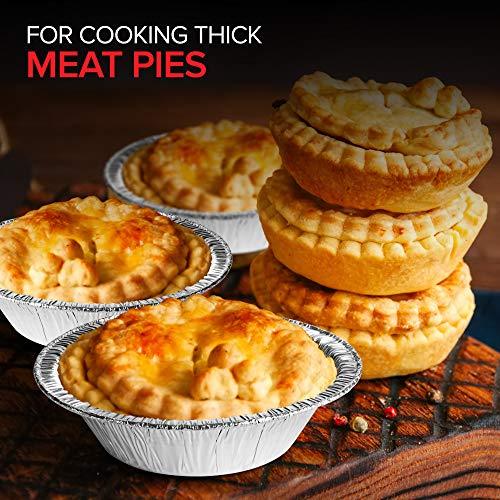 Stock Your Home 5 Inch Aluminum Foil Pie Pans (50 Count) - Disposable & Recyclable Mini Pie Pans - Foil Pie Tin for Bakeries, Cafes, Restaurants - Durable Mini Foil Pans for Pies, Fruit Tarts, Quiche - CookCave