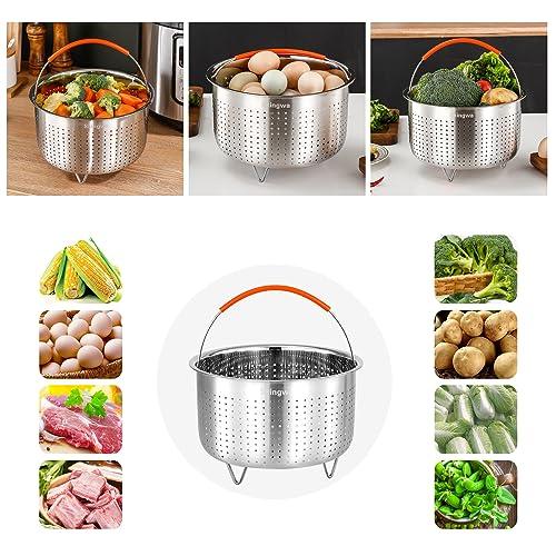 Steamer Basket for Instant Pot, Vegetable Steamer Basket Stainless Steel Steamer Basket Insert for Pots (6qt) - CookCave