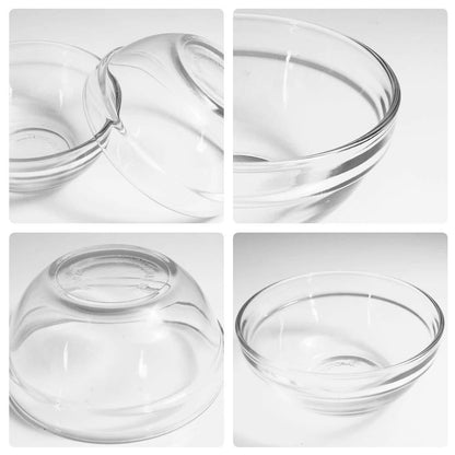 SZUAH 3.5 Inch Small Glass Bowls 12 Pack Prep Bowls Serving Bowls 4.5 OZ Microwavable Stackable Clear Glass Bowls for Kitchen, Dessert, Dips, Nut and Candy Dishes, Dishwasher Safe - CookCave