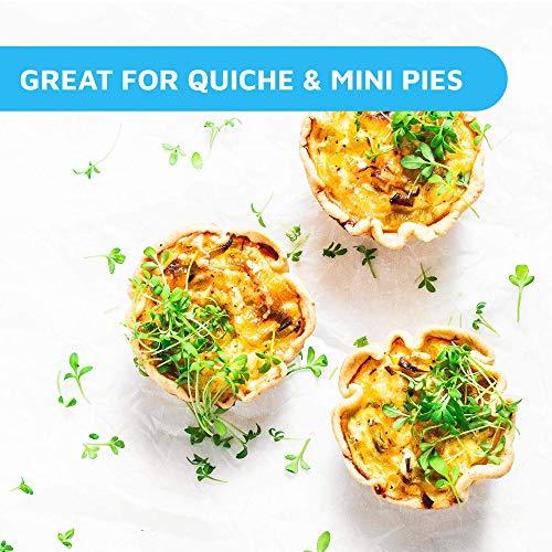 MontoPack Disposable 5 Inch Round Aluminum Foil Pie/Tart Pan, 50 Pack, Oven Safe, Stack & Store, Freeze & Reheat - CookCave