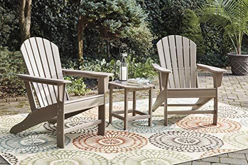 Signature Design by Ashley Sundown Treasure Outdoor Patio HDPE Adirondack Chair, Light Brown - CookCave