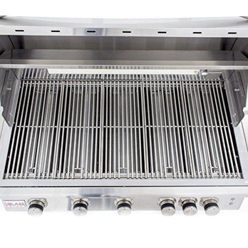 Blaze LTE 40-Inch 5-Burner Built-In Propane Grill With Rear Infrared Burner & Grill Lights - BLZ-5LTE-LP - CookCave