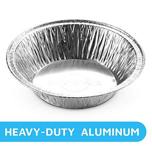 MontoPack Disposable 5 Inch Round Aluminum Foil Pie/Tart Pan, 50 Pack, Oven Safe, Stack & Store, Freeze & Reheat - CookCave