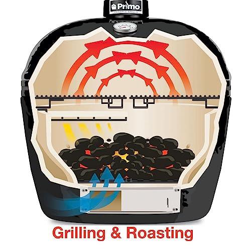 Primo Oval XL 400 Ceramic Kamado Grill with Stainless Steel Grates - PGCXLH (2021) - CookCave