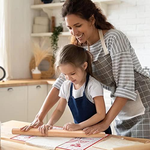 Silicone Pastry Mat for Baking, Baking Mat for Rolling Dough Non Slip Extra Large, Fondant Mat with Measurement, Kitchen Counter Mat for Pie Crust, Pizza and Cookies, Oven Liner Mat,16" x 24", Red - CookCave