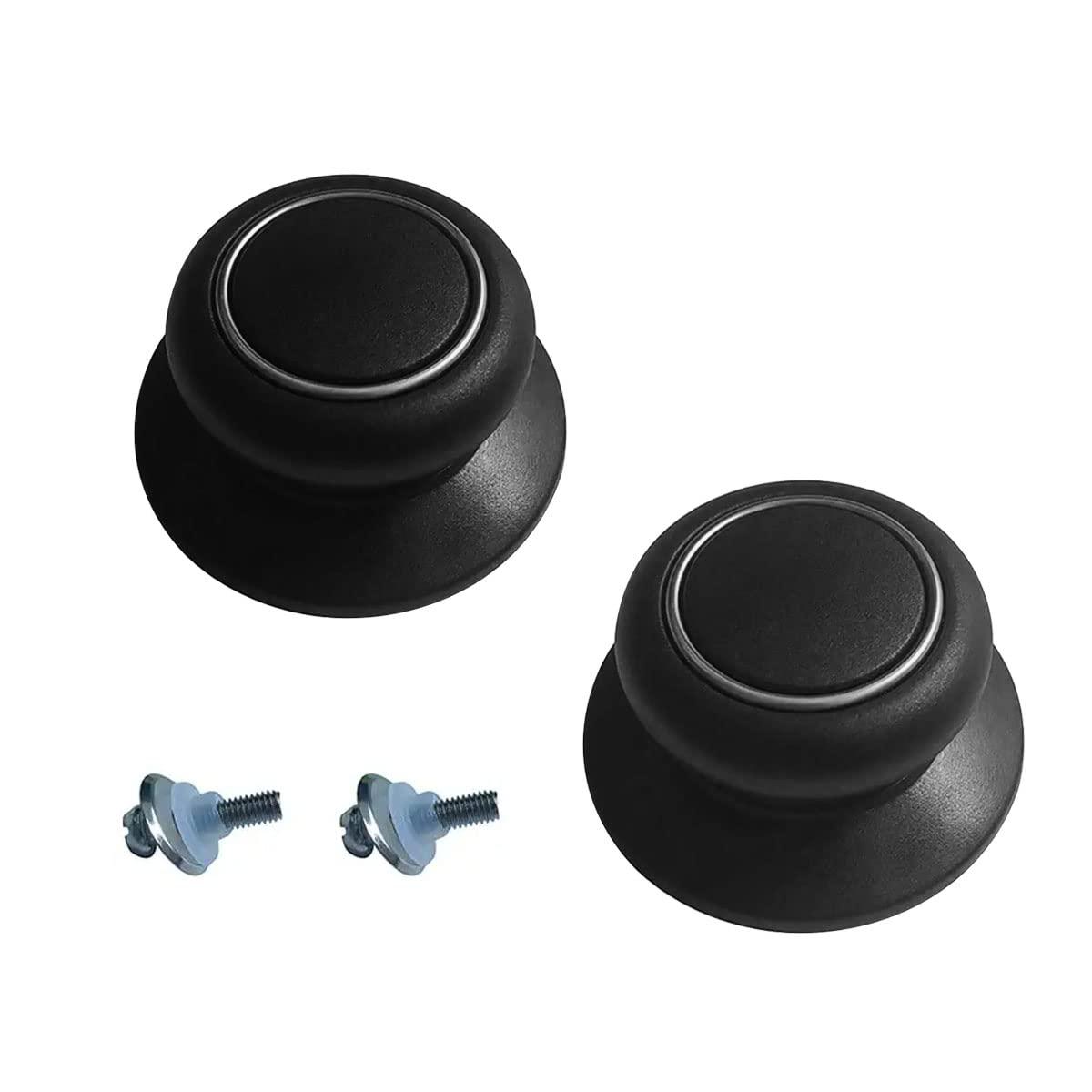 2 Pack Pot Lid Top Replacement Knob -Heat Resistant, Bakelite Kitchen Pot Lid Handle, Replacement Holding Handle Knobs for Casserole Kettle Cover Glass Saucepan Lid Pot-Black - CookCave