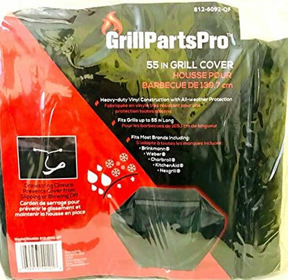 Grill Parts Pro 55" Grill Cover, Black - CookCave