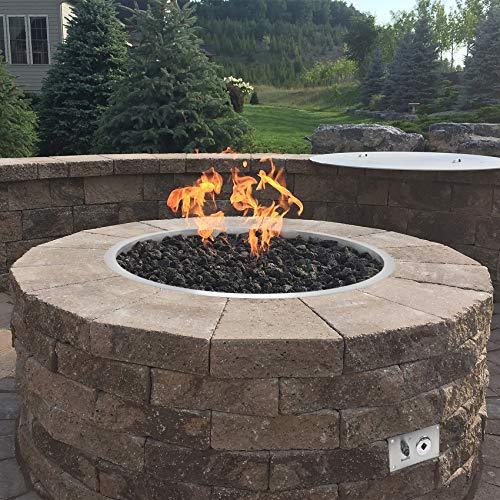 Stanbroil 31 inch Round Drop-in Fire Pit Pan with Spark Ignition Kit Propane Gas Version - CookCave