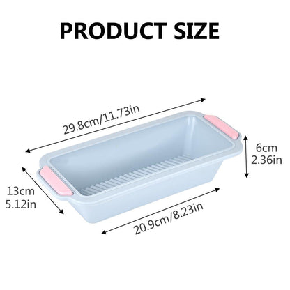 Guowall 8 Inch Silicone Loaf Pan, Food Grade Nonstick Silicone Bread Mold for Baking Banana Bread, Meat Loaf, Pound Cake, with Metal Reinforced Frame - 8 inch - CookCave