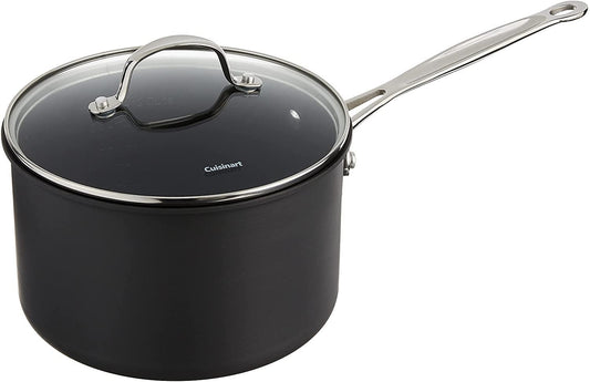 Cuisinart 6194-20 Chef's Classic 4-Quart Nonstick-Hard-Anodized, Saucepan w/Cover - CookCave