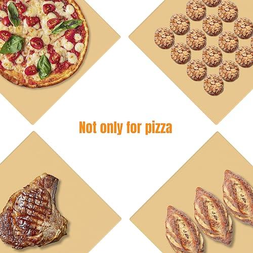 Large Pizza Stone for Oven 20" x 13.5" - Caprihom 0.67" Thickness Pizza Stone for Grill Heavy Duty Cordierite Stone, Ideal for Baking Different Sizes of Pizzas Rectangular Pizza Stone with Scaper - CookCave