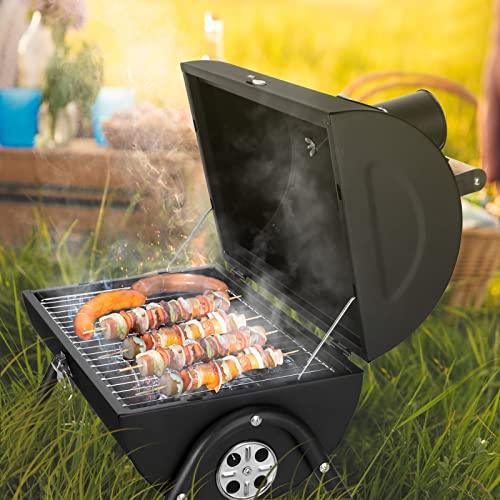 Leonyo Portable Charcoal Grill, Small BBQ Grill, Mini Tabletop Charcoal Grill, Compact Camping Grills for Outdoor Cooking, RV Traveling Picnic, Hibachi Griddle, Backyard Patio, Beach - CookCave