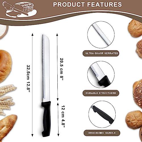 hunnycook Bread Knife And Bread Lame Slashing Tool 8-Inch Serrate Bread Knife And Dough Scoring Knife with 8 Razor Blades - Bread Knife for Homemade Bread -Sourdough Bread Baking Supplies - CookCave