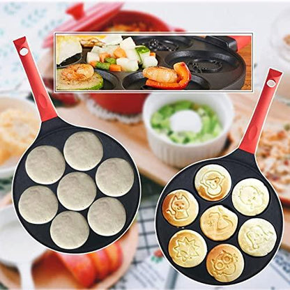 Pancake Pan Nonstick Frying Pan For Induction Hob,Kitchen Pot Smiley Face Pancake Pan Fun Enjoy Mini Pancake Omelette Pan With Double Layer Non Stick Coating Pancake Pan Breakfas Omelet Pan - CookCave