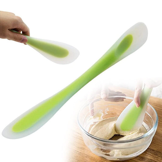 Silicone Spatulas Scraper Spoon 2-in-1Heat Resistant Kitchen Gadget for Cooking Baking Spreading Mixing Supplie Cake Tool Ideal Gift Good Grip Home Utensil for Dad Mom Kitchen Gadget Accessory (Green) - CookCave