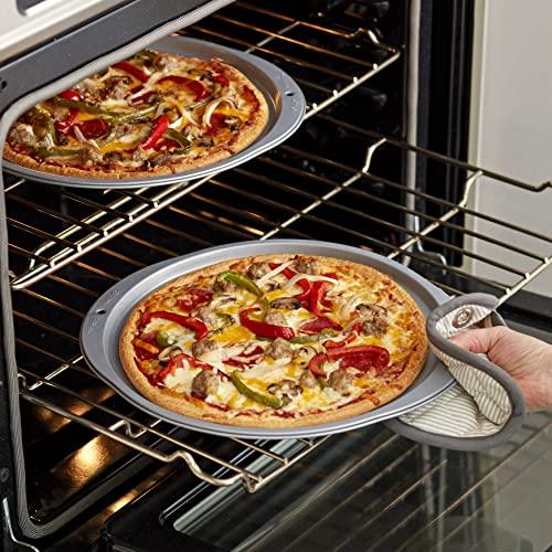 Wilton Recipe Right 12-Inch Pizza Pans, 2-Piece Set, Steel - CookCave