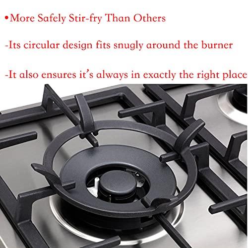 Wok Ring, W10216179 Replacement Parts Wok Support Ring for Gas Stove GE, Whirlpool, Kitchenaid, Kenmore, Jenn Air, Bosch, Samsung Etc Gas Range Parts Cast Iron Wok Stand Rack Set Cookware Accessories - CookCave