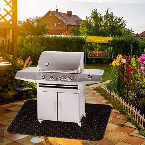Fasmov 48 x 36 inches Grill Mat Grill and Garage Protective Mat, Protects Decks and Patios from Grease Splashes, PVC Flame Retardant Material - CookCave