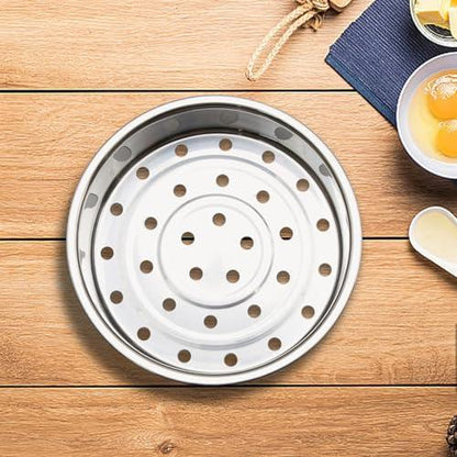 2Pcs Stainless Steel Metal Basket Round Steam Holder Tray Rack Stand Food Grade Steamer Steam Basket for Rice Cooker Warmer Kitchen Cookware for Vegetable, Fish, Meat - CookCave