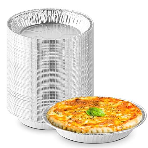 The Baker Celebrations Aluminum Foil Baking Pie Pans – 8 inch (7 inch Inner Diameter) Disposable Plates - Made in USA (Pack of 25) - CookCave