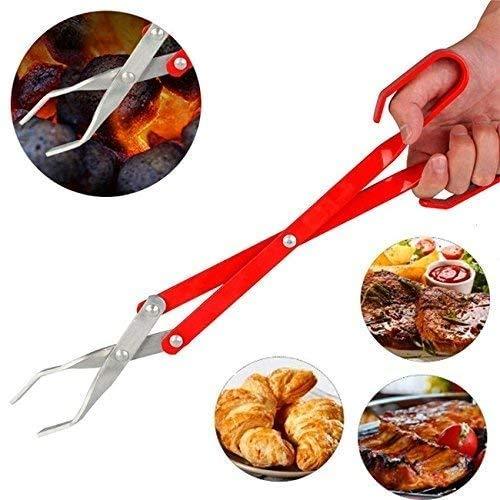 LinaLife 16.5" Aluminum Scissor Tongs Grill Tongs for Camping, BBQ Tongs, Long Reach Lightweight Sturdy Barbecue Tong Durable Never Rust use charcoal meat steak oven Lifetime Satisfaction Guarantee - CookCave