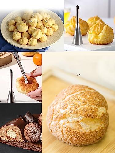 Puff Cream Filling Piping Tip 3 Pcs,Cupcake Filler Tool with 20 Disposable Pastry Bags for Filling Donuts,Cupcakes & Eclairs - CookCave