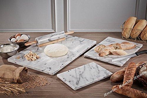 JEmarble Pastry Board 8x12 inch with Non-Slip Rubber Feets for Stability Perfect for Keep The Dough Cool and Chocolate Tempering(Premium Quality) - CookCave