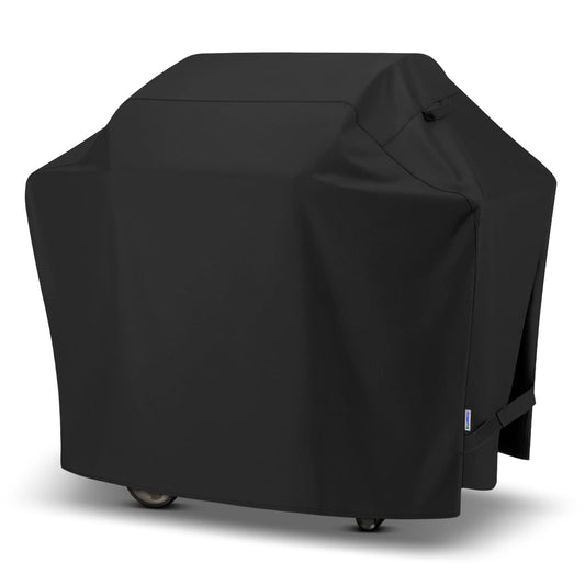 SunPatio Grill Cover 55 Inch, Outdoor Heavy Duty Waterproof Barbecue Gas Cover, UV & Fade Resistant, All Weather Protection Compatible for Weber Charbroil Nexgrill Kenmore Grills and More, Black - CookCave