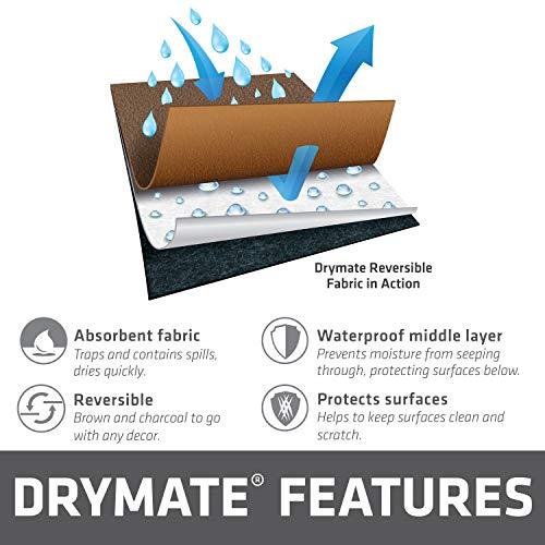 Drymate Premium Reversible Gas Grill Mat (Charcoal/Brown), (36” x 60”), Under The Grill Protective Deck and Patio Mat - Absorbent/Waterproof/Durable (Made in The USA) - CookCave