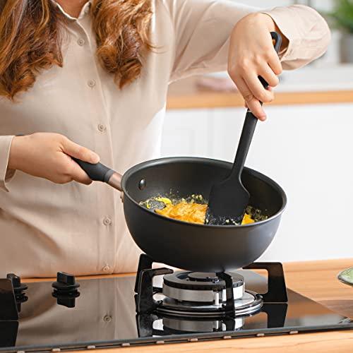 Meyer Accent Series Hard Anodized Nonstick Sauce Pan/Saucepan/Saucier, 3 Quart, Matte Black - CookCave