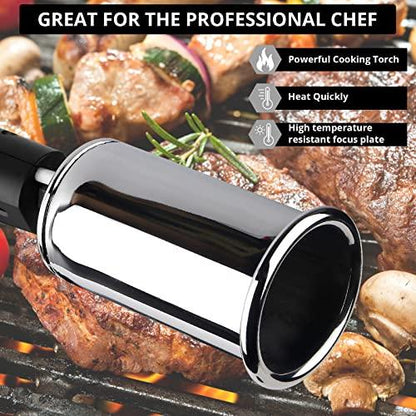 Sondiko Powerful Grill & Cooking Propane Torch L8010, Sous Vide, Campfire Starter, Adjustable Wood Torch Burner for Searing Steak, BBQ, Welding(Black, Grey) Propane Tank Not Included - CookCave