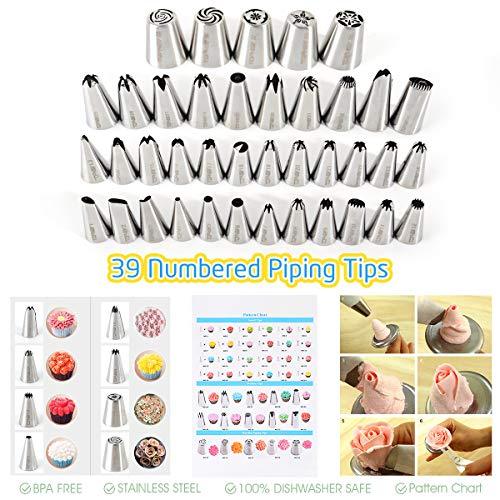 114Pcs Cake Decorating Supplies Kit for Beginners, Cupcake Decorating Tools Baking Supplies Set for Kids and Adults, Cake Turntable Stands, Piping Tips & Bags, Icing Smoother & Spatulas - CookCave