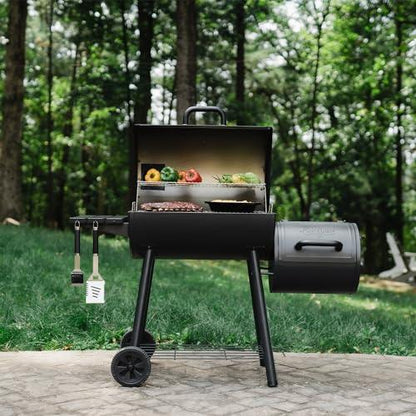 Char-Griller Smokin' Pro Charcoal Grill Offset Smoker, Black - CookCave