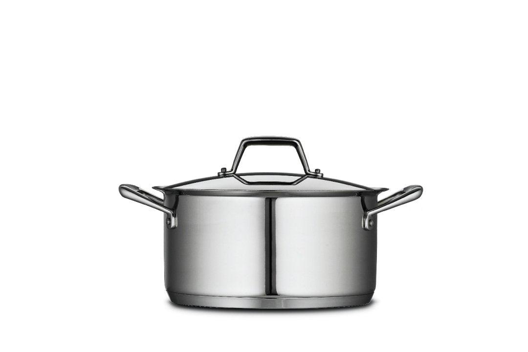 Tramontina Covered Sauce Pot Stainless Steel Tri-Ply Base 6 Quart, 80101/016DS - CookCave