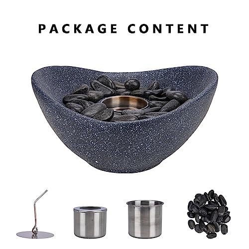 Vipush Tabletop Fire Pits, Multi-Fuel Table Top Fire Pit Bowl for Indoors, Outdoor Portable Tabletop Fireplace, Small Lightweight Fire Pit for Party and Patio Decor, 11inch - CookCave