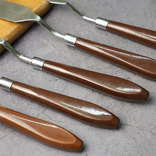 Cake Cream Spatula 5 Pieces/Set Stainless Steel Frosting Baking Pastry Tool Mixing Set Cake Icing Oil Painting Decorating Cream Toner Tool - CookCave