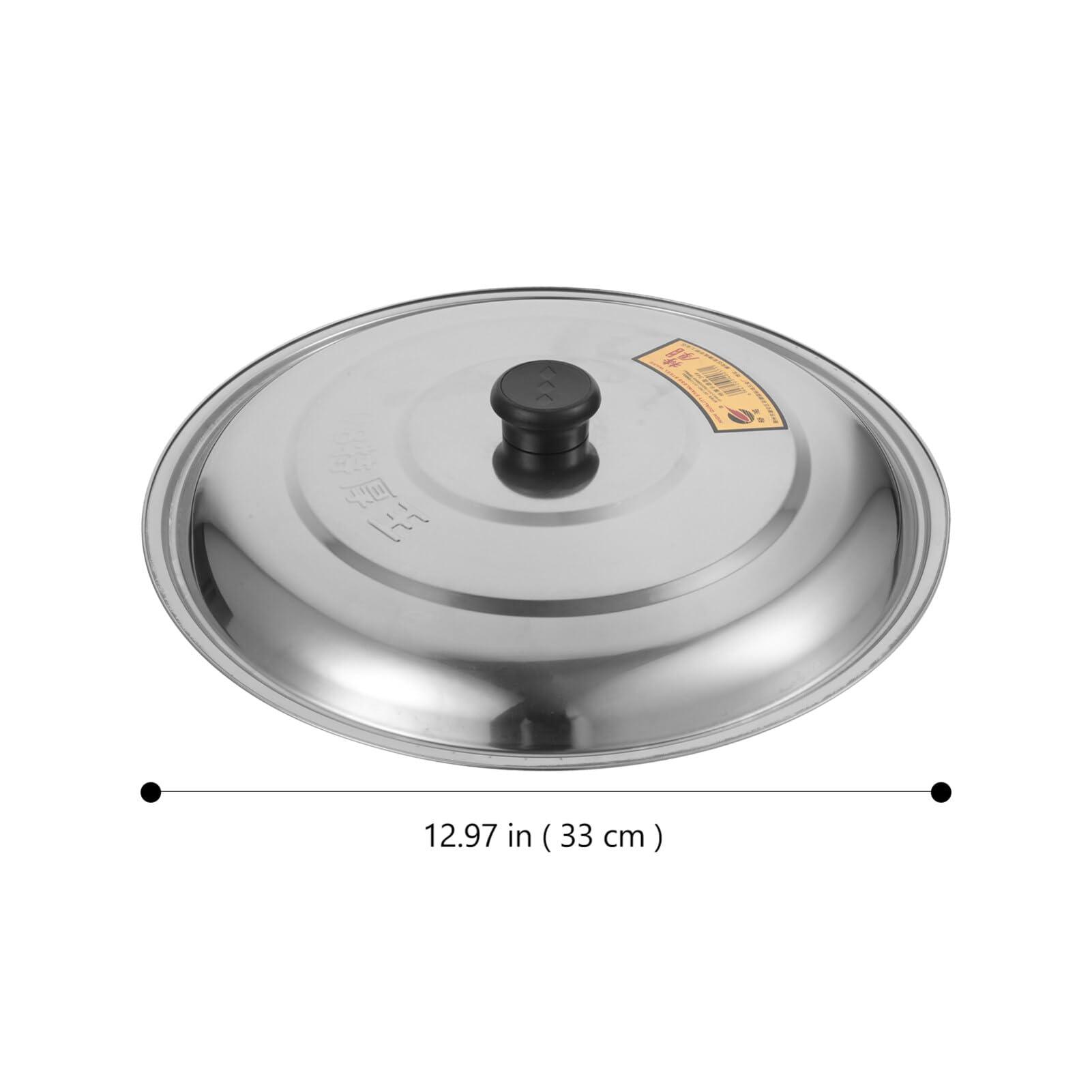 DOITOOL Stainless Steel Universal Lid for Pots, Pans and Skillets, 13 inch Replacement Frying Pan Cover Cookware Lids with Knob for Home Kitchen - CookCave