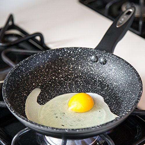 ZYLISS Cookware 9.5" Nonstick Fry Pan - Oven, Dishwasher, Induction and Metal Utensil Safe Cooking - Heavy Duty Forged Aluminum with Sturdy Riveted Handle - CookCave