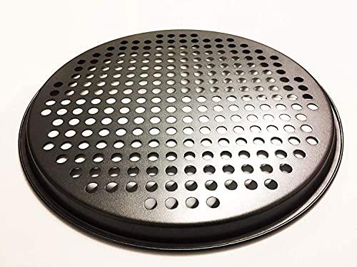 Pizza Pan with holes -Nonstick Carbon Steel Pizza Pan, Pizza pans，Pizza Tray Bakeware Perforated Round For Home Kitchen - PROFESSIONAL CLASS 32.5CM Diameter 12 3/4" INCHES with Fast Crisp Technology - CookCave