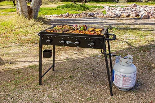 Country Smokers CSGDL0590 The Highland 4-Burner Portable Griddle, Large, Black - CookCave